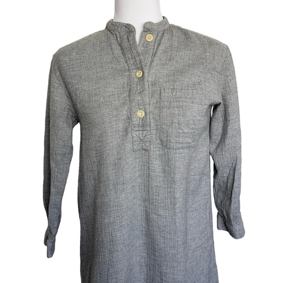 TOAST Dress Midi Gauzy 100% Cotton Gray Size XS - Picture 4 of 11